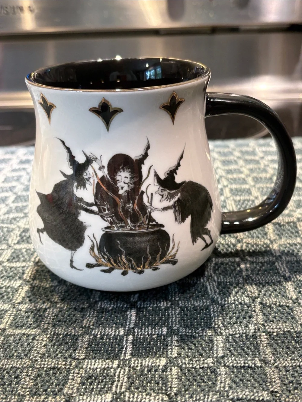 Whimsical Witches Mug White/Black 16oz